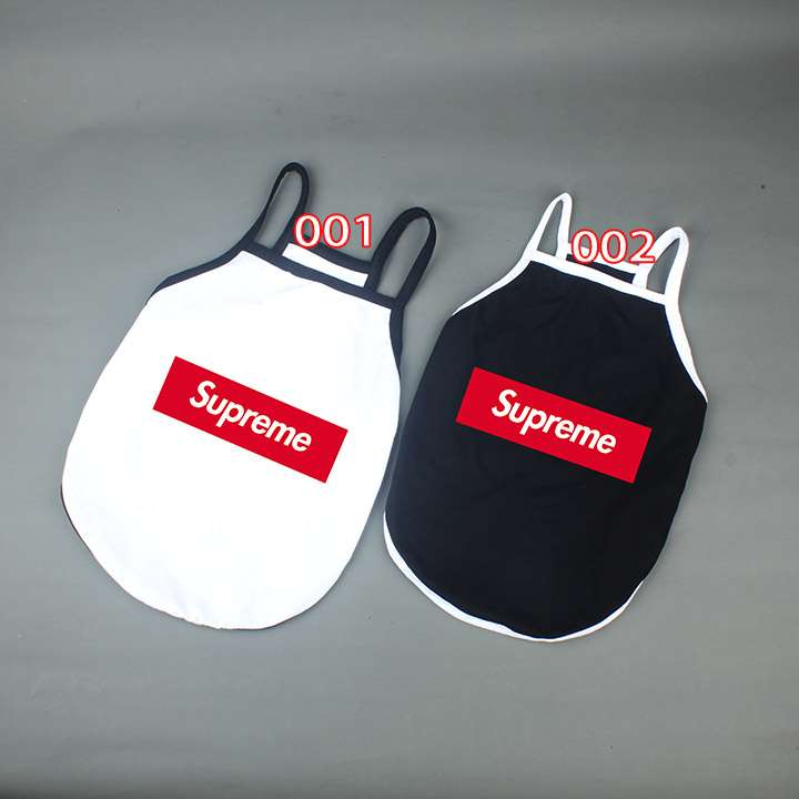 偽物 かわいい コーギー 白黒 ファッションブランド ペット用服 Supreme ベスト オシャレ 送料無料 綿 シュナウザー フレンチ ブルドッグ Supreme 犬猫汎用 春夏用 欧米風 中小型犬 ハイブランド